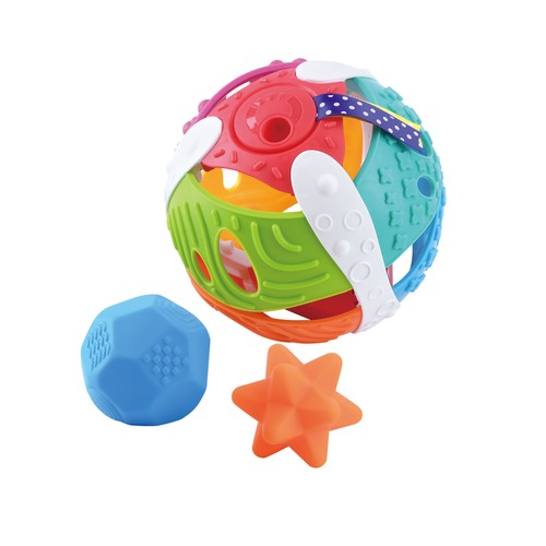 Bola Roll & Play, juguete sensorial para bebés a partir de 6 meses, ONE TWO FUN ALCAMPO.
