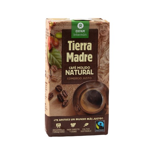Café molido natural INTERMÓN OXFAM TIERRA MADRE 250 g.