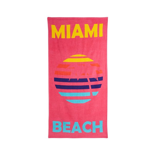 Toalla de playa velour, 70x140cm, 100% Algodón, 300g/m², ACTUEL. diferentes modelos, 1 unidad.