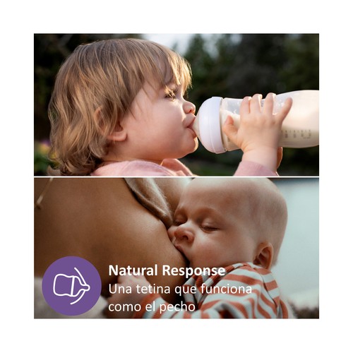 AVENT Natural response teat de Philips Tetinas para líquidos espesos (6) para bebés de más de 6 meses 2 uds.