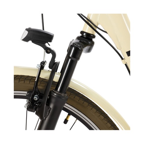 Bicicleta eléctrica NILOX J5 Pro Beige, 250W, ruedas 26", autonomía 65Km.
