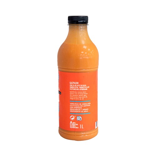 LA PARCELA Gazpacho de cherry, sin gluten y con aceite de oliva virgen extra LA PARCELA 1 l.