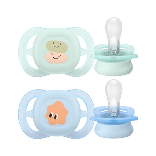 AVENT Ultra start de Philips Chupetes de 0 a 2 meses, con tetina con diseño ortodóntico 2 uds.