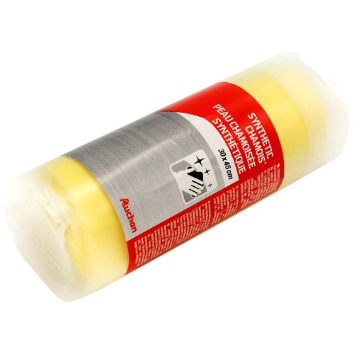 Gamuza sintética de 50 x 40 centímetros, de color amarillo, PRODUCTO ALCAMPO.