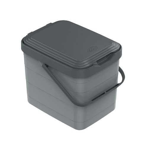 WALBIN Cubo de basura orgánico, antracita WALBIN 8 l.