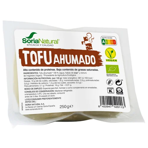 SORIA NATURAL Bio Tofu natural procedente de agricultura ecológica 250 g.