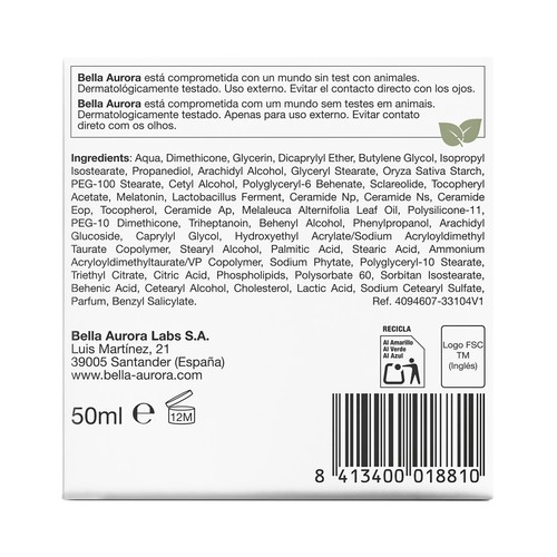 BELLA AURORA Splendor meno pause Crema de noche anti-edad y correctora 50 ml.