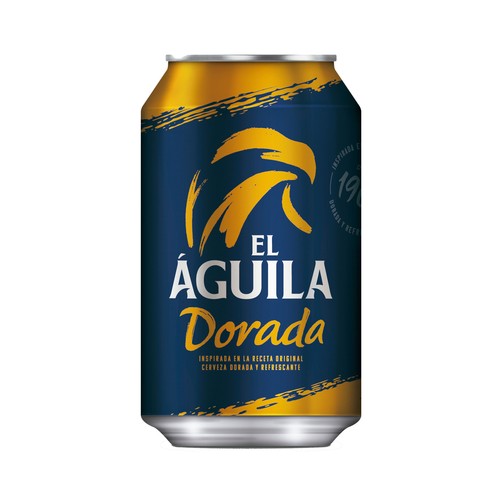 EL ÁGUILA DORADA Cerveza lata 33 cl.