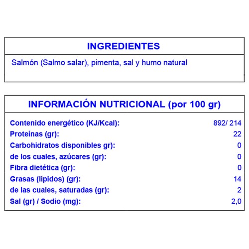 ROYAL Salmon ahumado al horno a la pimienta 125 g.