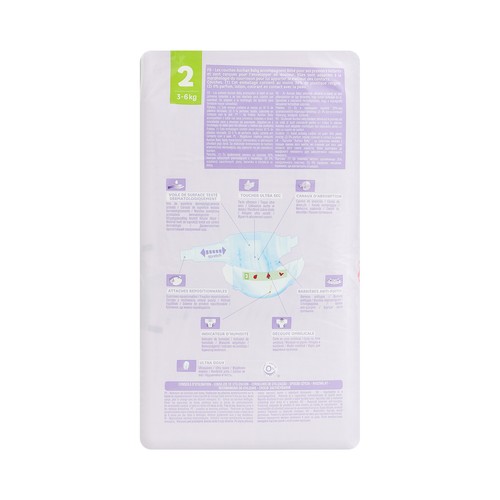 PRODUCTO ALCAMPO Baby Pañales talla 2 (3-6 kg) 60 uds.