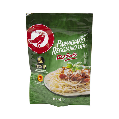 AUCHAN Queso rallado con DOP Parmigiano Reggiano 100 g. Producto Alcampo