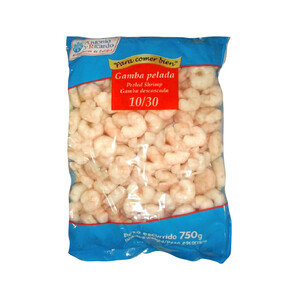 Imagen de ANTONIO Y RICARDO Gambas peladas, bolsa de 10/30 piezas ANTONIO Y RICARDO 750 g (P.N.E).