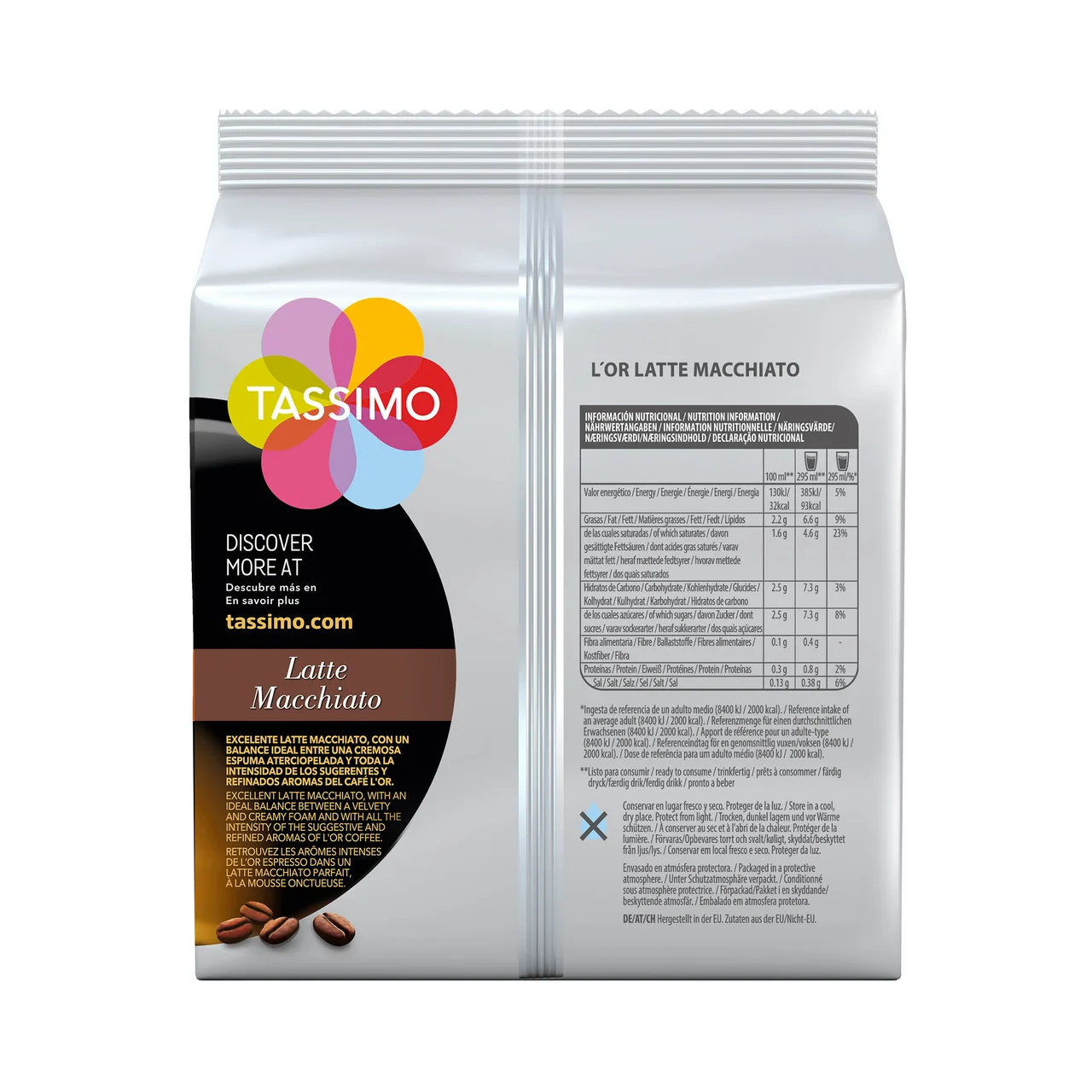 TASSIMO L"OR Café en cápsulas latte macchiato 8 uds.