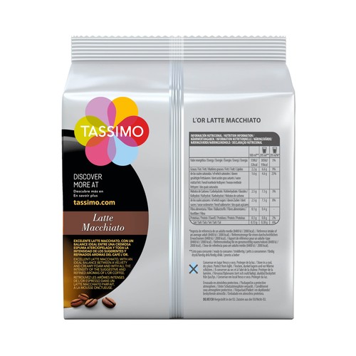 TASSIMO L"OR Café en cápsulas latte macchiato 8 uds.