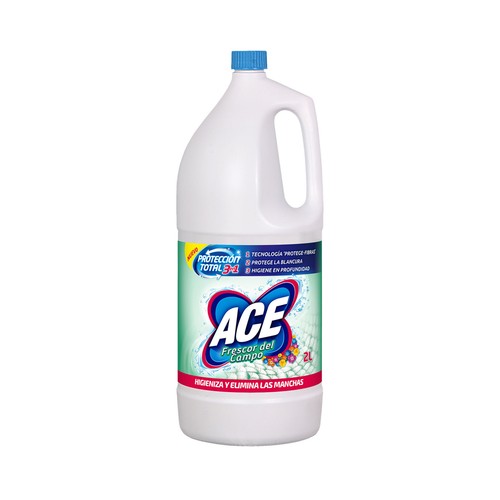 Lejía perfumada con protección total 3 en 1 ACE Frescor del campo2 l.
