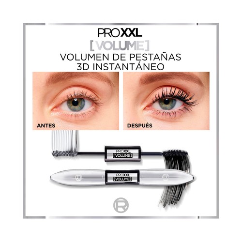 L´ORÉAL PARIS Pro xxl volume Tono negro  Mascara de pestañas con Biotina con efecto extensión pestañas.