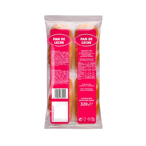 DULCESA Pan de leche, 8 uds, 320 g.