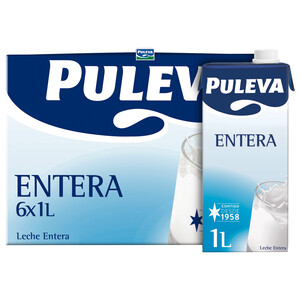 precios Puleva Leche Entera De Vaca, De Origen 100% Español 6 X 1L. en Alcampo