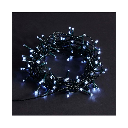 Guirnalda de 120 luces LED blanco puro, ACTUEL.