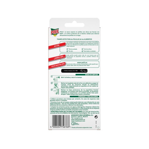 POLIL RAID Cebo para matar polillas de los alimentos 2 + 1 uds