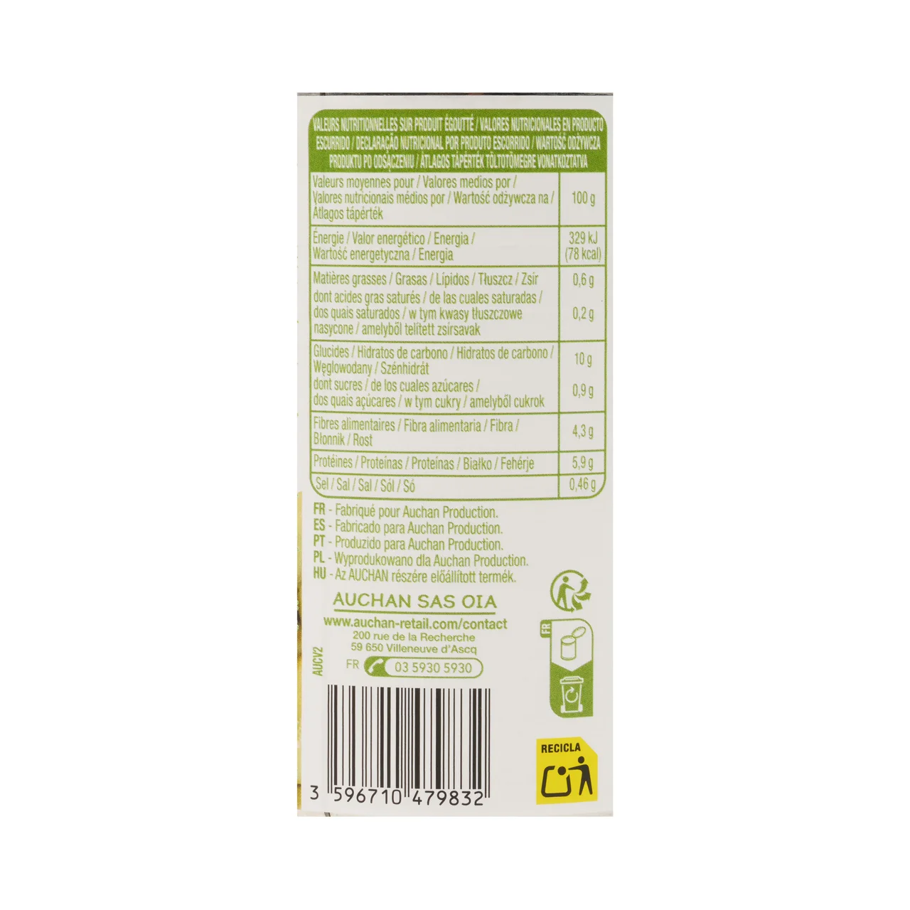 PRODUCTO ALCAMPO Alubias verdes finas 530g