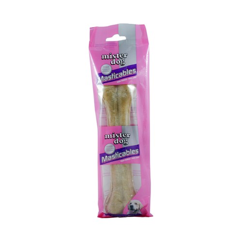 MISTER DOG Hueso masticable de vacuno de 21 centímetros para perros MISTER DOG 1 unidad de 185 gr.