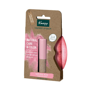 Imagen de KNEIPP Balsamo labial hidratante con color, tono natural rose.