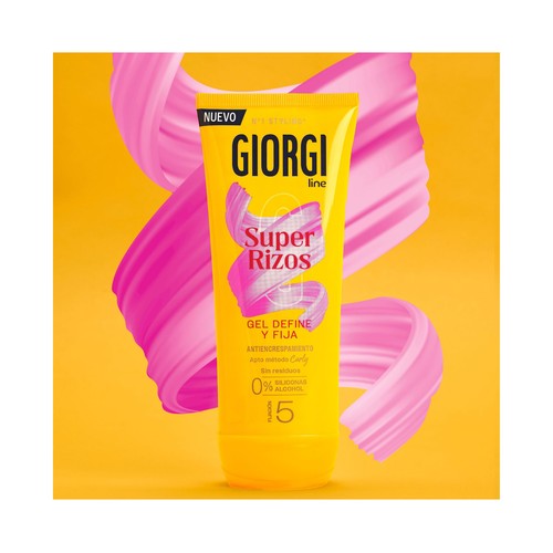GIORGI Super rizos Gel fijador (gomina) para rizos super definidos, fijación 5 170 ml.