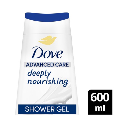DOVE Cuidado avanzado Gel hidratante para ducha o baño, con hidratante naturales 600 ml