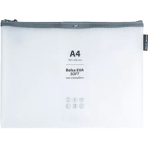 Bolsa zipper A4 en colores mate surtidos GRAFOPLAS.
