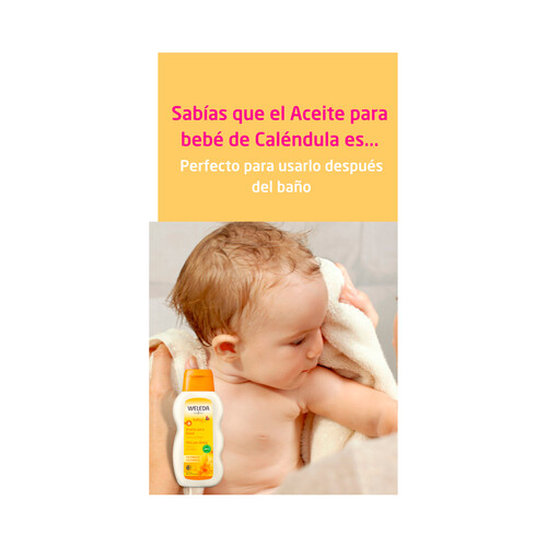 WELEDA Baby Aceite protector para bebé, con extracto de Caléndula 200 ml.