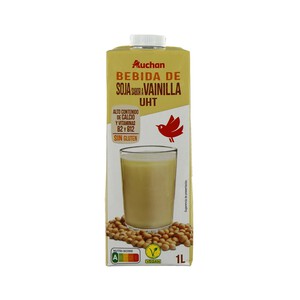 Imagen de AUCHAN Bebida de soja con sabor a vainilla 1 l. Producto Alcampo