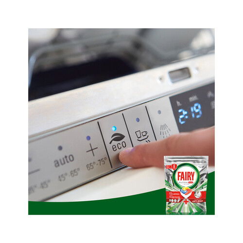 FAIRY Platinum Plus Detergente para lavavajillas a máquina de limón 48 lavados, 745 g.