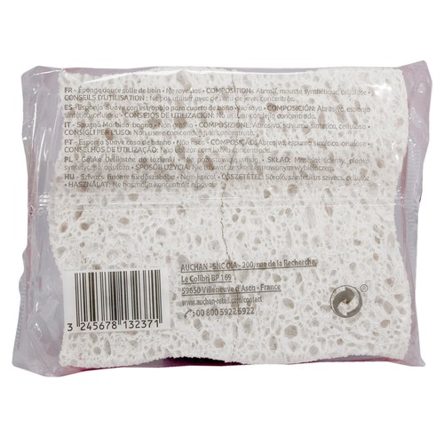 PRODUCTO ALCAMPO Esponja suave con estropajjo para cuarto de baño PRODUCTO ALCAMPO