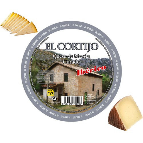 EL CORTIJO Queso mezcla curado Ibérico. - Trozo
