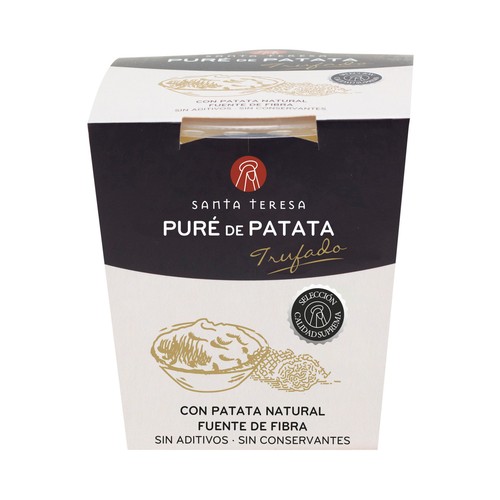 SANTA TERESA  Pure de patata con un toque de trufa, listo para caletar y comer 465 g.