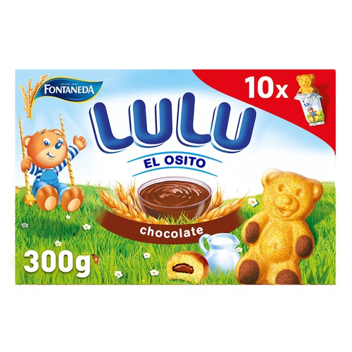 Bizcochitos rellenos de chocolate con forma de ositos FONTANEDA LULU 300 g.