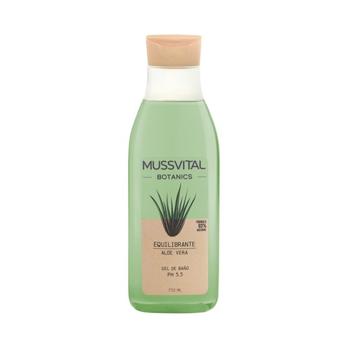 MUSSVITAL Botanics Gel de baño equilibrante, con aloe vera y pH 5.5 750 ml.