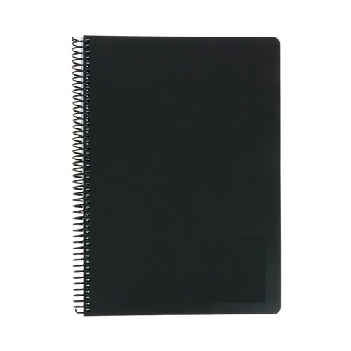 Cuaderno A5 polipropileno 80h 90gr, pauta 3 espiral surtido. AUCHAN