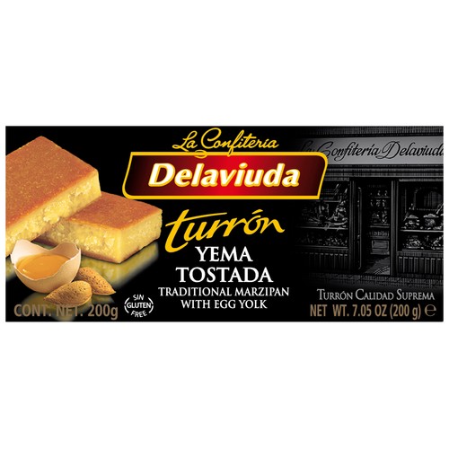 Turrón  de yema tostada DELAVIUDA 200 g.