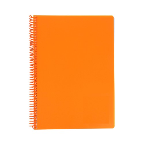 Cuaderno A5 polipropileno 80h 90gr, cuadrícula 3mm espiral surtido. AUCHAN