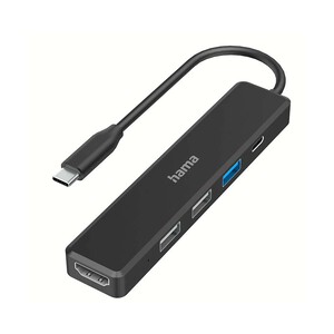 Imagen de Hub 3 puertos USB, conexión tipo-C y HDMI, HAMA.