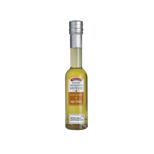 BORGES Aceite de oliva al ajo frito botella de 200 ml.