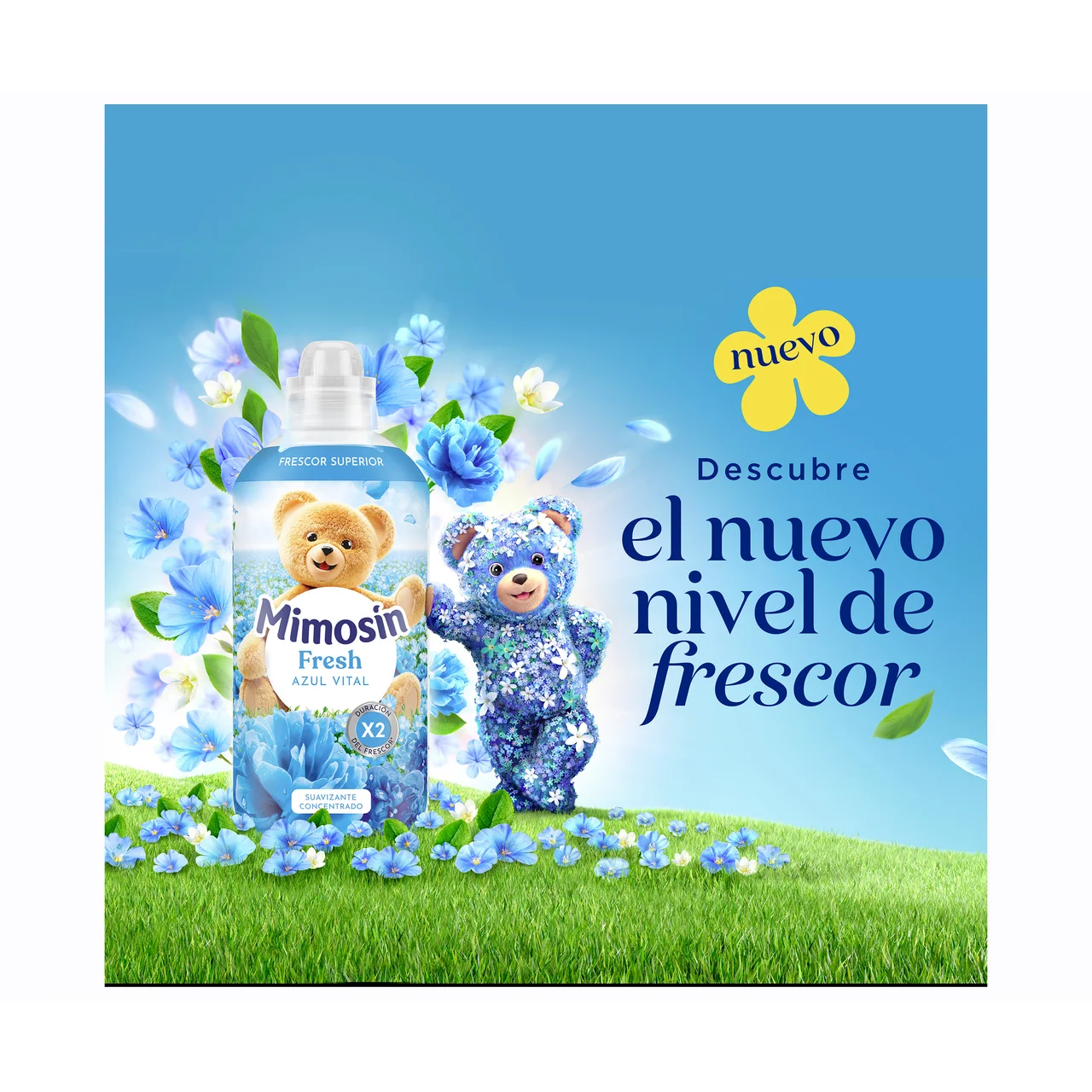 Suavizante concentrado hipoalergénico, 56 lavados.