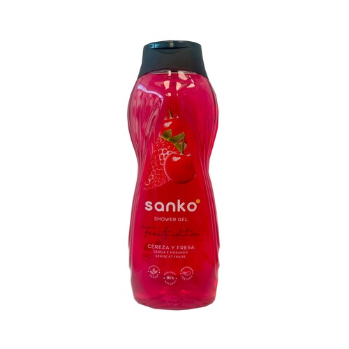 SANKO Fruits edition Gel de baño o ducha con extracto de cereza y fresa 750 ml.