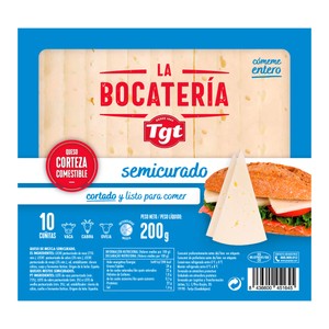 Imagen de TGT La Bocatería Queso mezcla semicurado cortado 200 g.