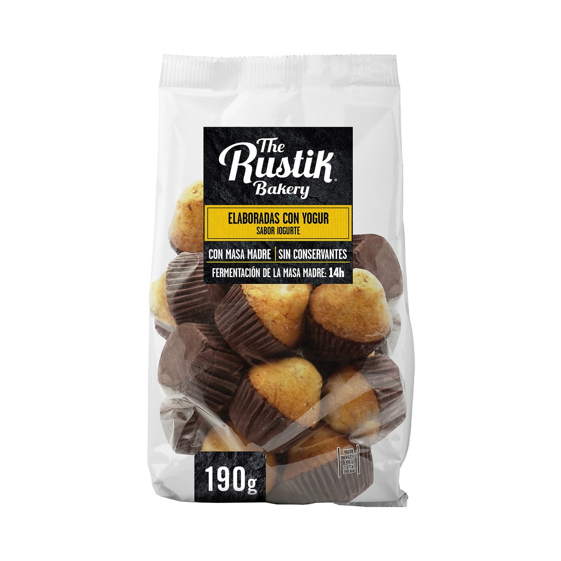 THE RUSTIK BAKERY Magdalenas mini estilo tradicional con yogurt 18 uds ...