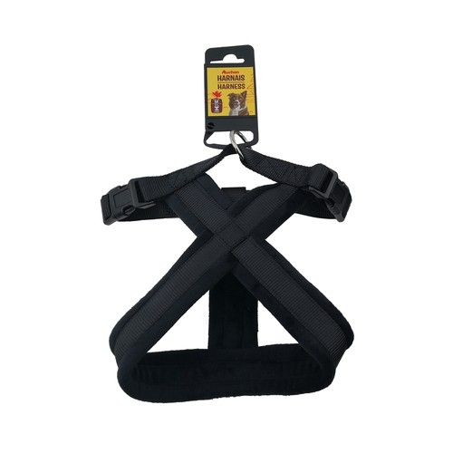 PRODUCTO ALCAMPO Arnés (2 cm) de color negro, para perros de tamaño M 40 - 50 cm.