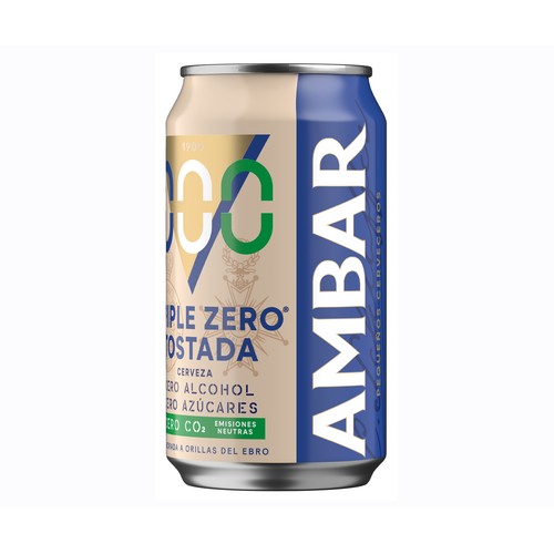 Cerveza sin alcohol 0;0 % AMBAR TOSTADA 33 cl.