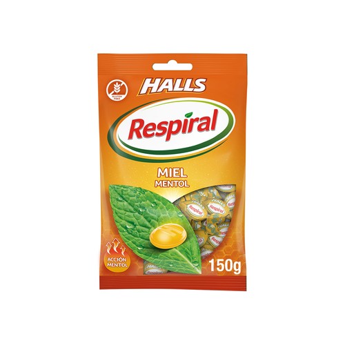 RESPIRAL Caramelo sabor miel y menta 150 g.
